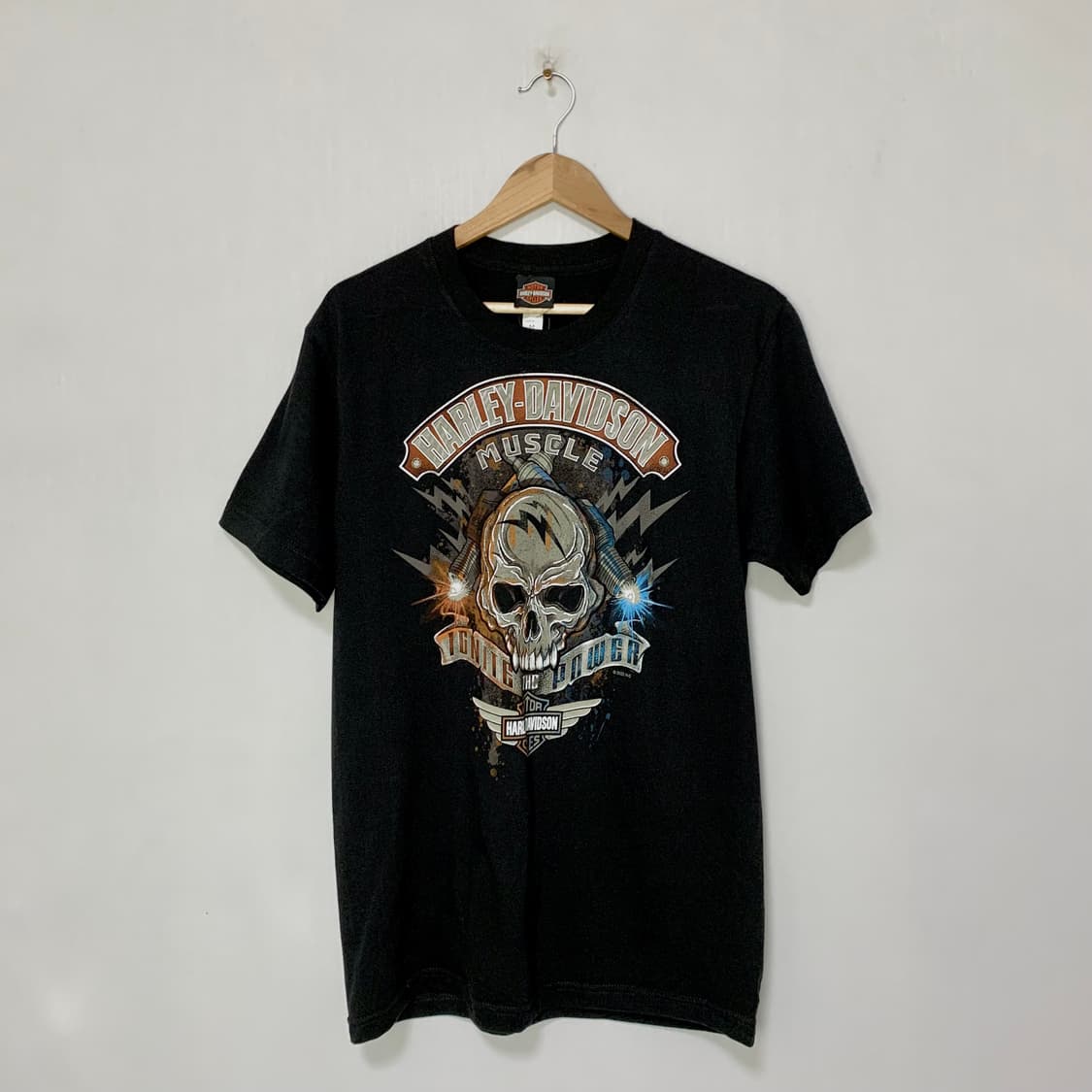 할리데이비슨 빈티지 스컬 해골 프린팅 반팔 티셔츠 남녀공용 M 상품이미지1