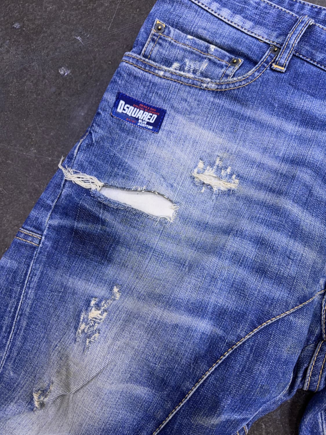 디스퀘어드2 블루탭 빈티지 타이디 바이커진 데님팬츠 52 상품이미지5