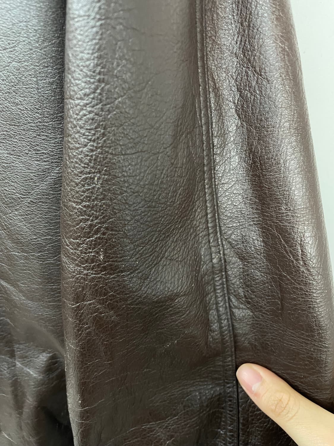 빈티지 카라 퍼 브라운 가죽 자켓 (털부착가능) H2052 상품이미지10