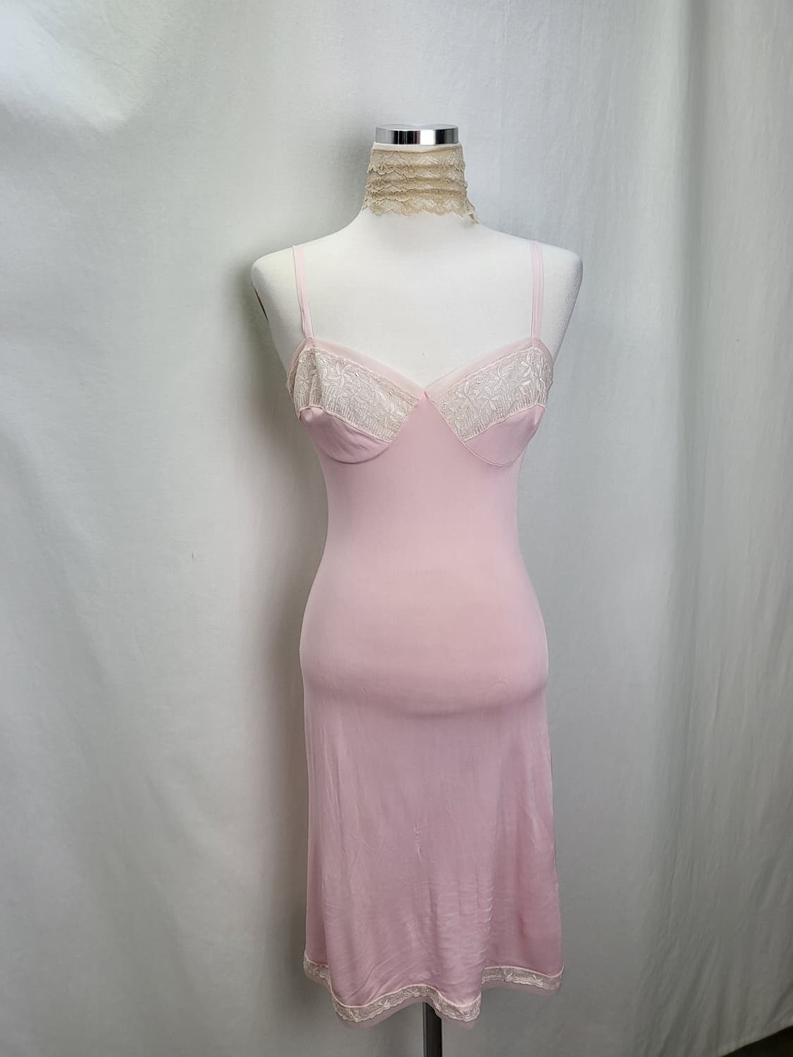 B급 빈티지 딸기우유 핑크 슬립 원피스 페어리 핀터레스트 란제리코어 상품이미지1