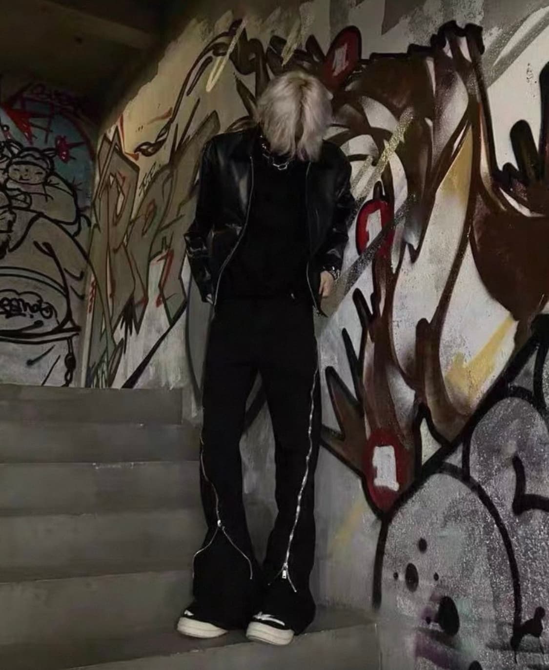 릭오웬스깔 지퍼 부츠컷 팬츠 상품이미지1