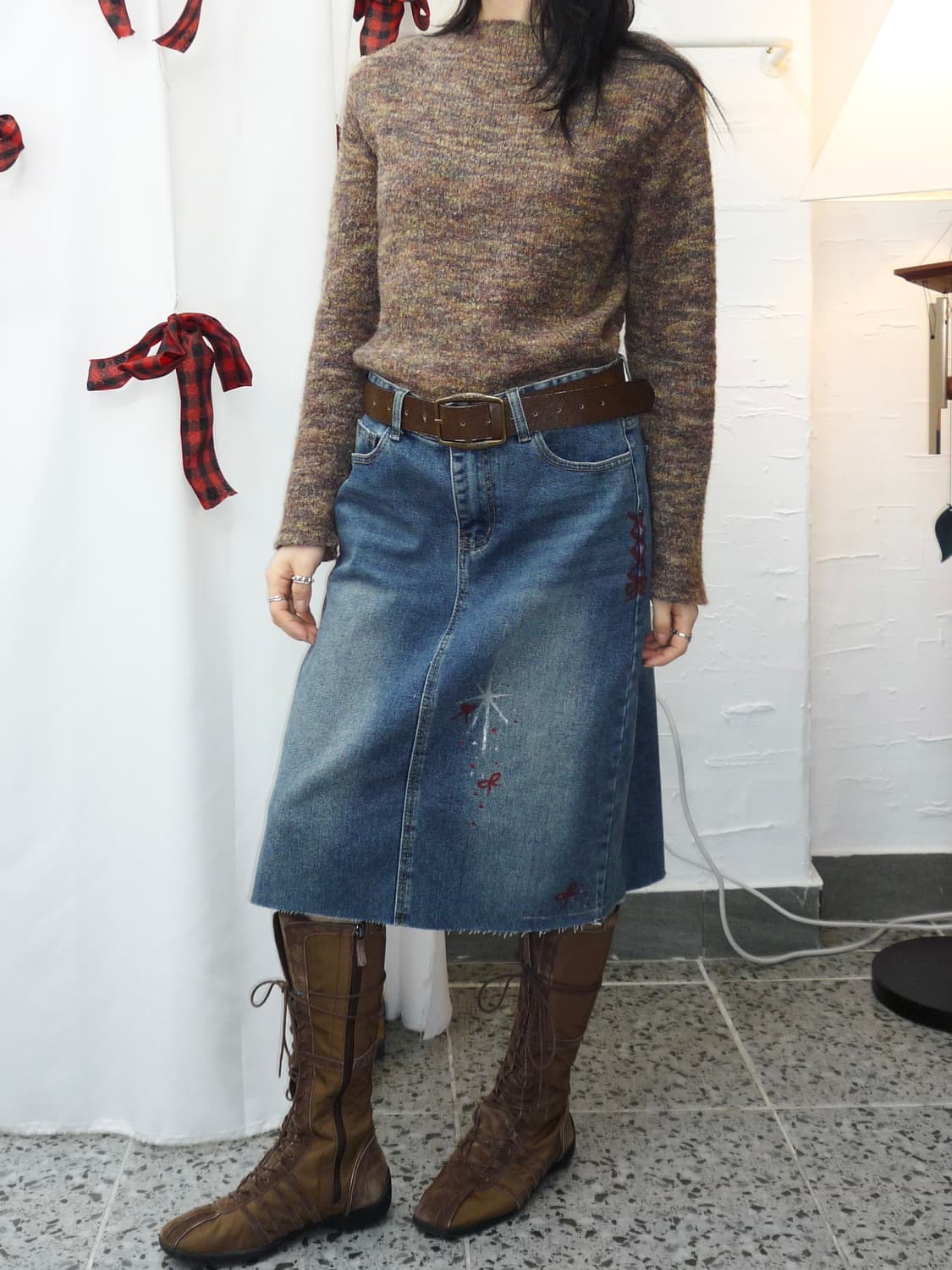 Sand brown knit 상품이미지5