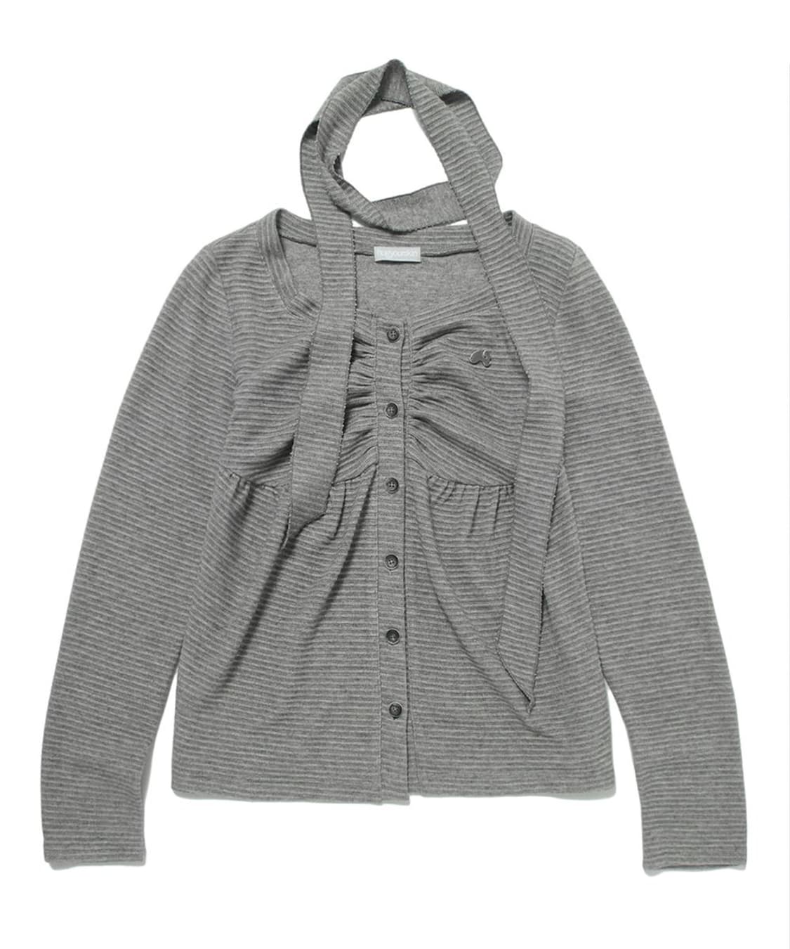 허그유어스킨 니트 베이비돌 가디건 (차콜) 상품이미지1