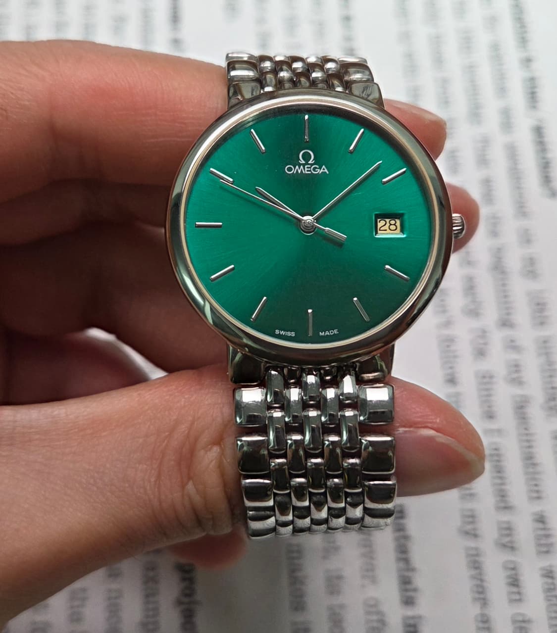 빈티지 오메가 드빌 동전쿼츠 그린썬레이 싱글데이트 쓰리침 ver. 상품이미지2