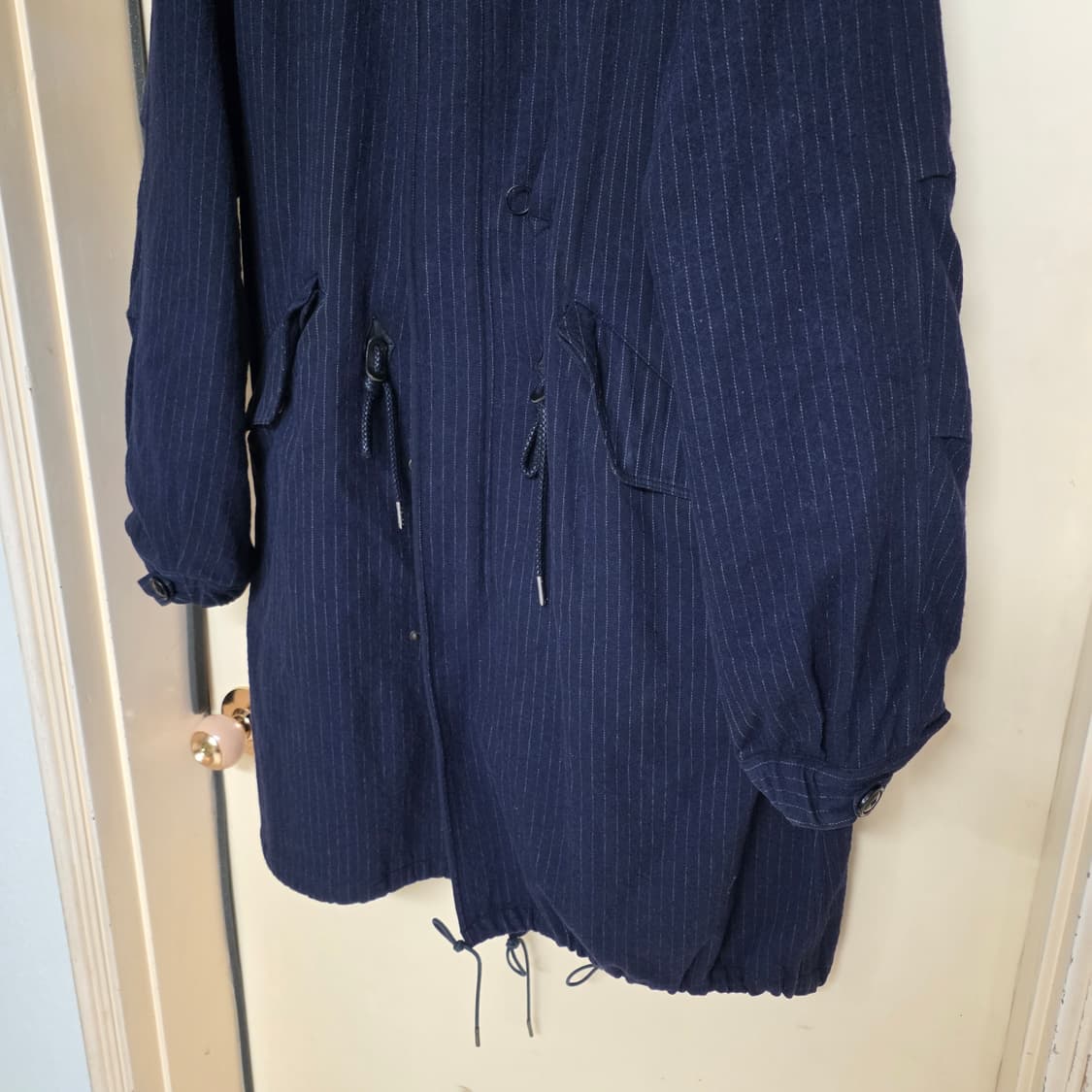 [M] 이스트로그 울 피쉬테일 파카 네이비스트라이프 상품이미지7