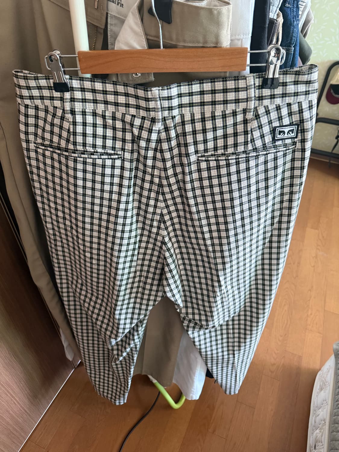 오베이 체크 팬츠 (새상품) 34사이즈 상품이미지4