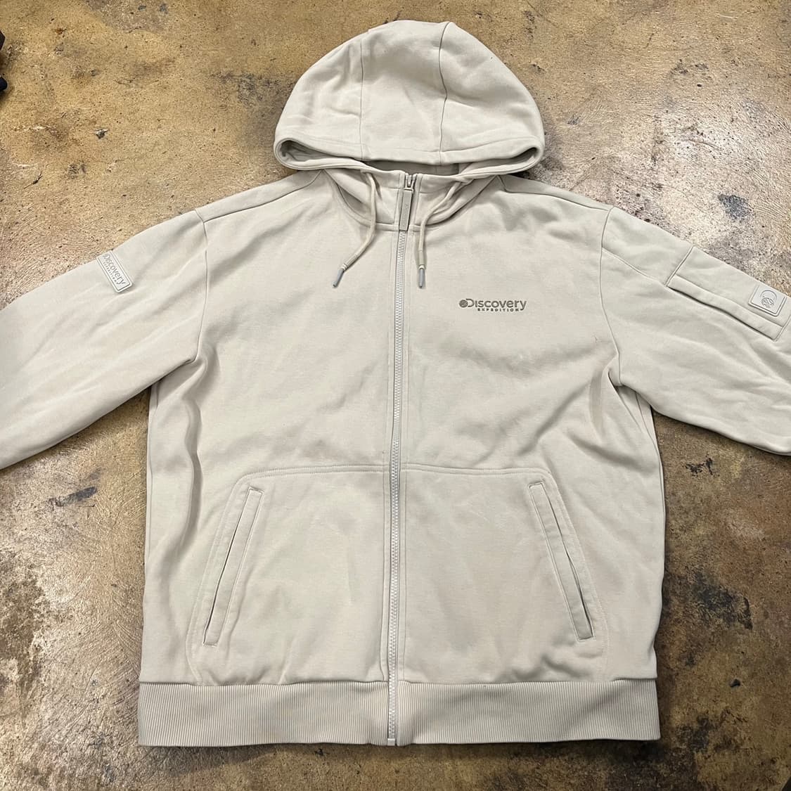 [정품/105] 디스커버리 익스페디션 후드 집업 아이보리 b19 상품이미지3