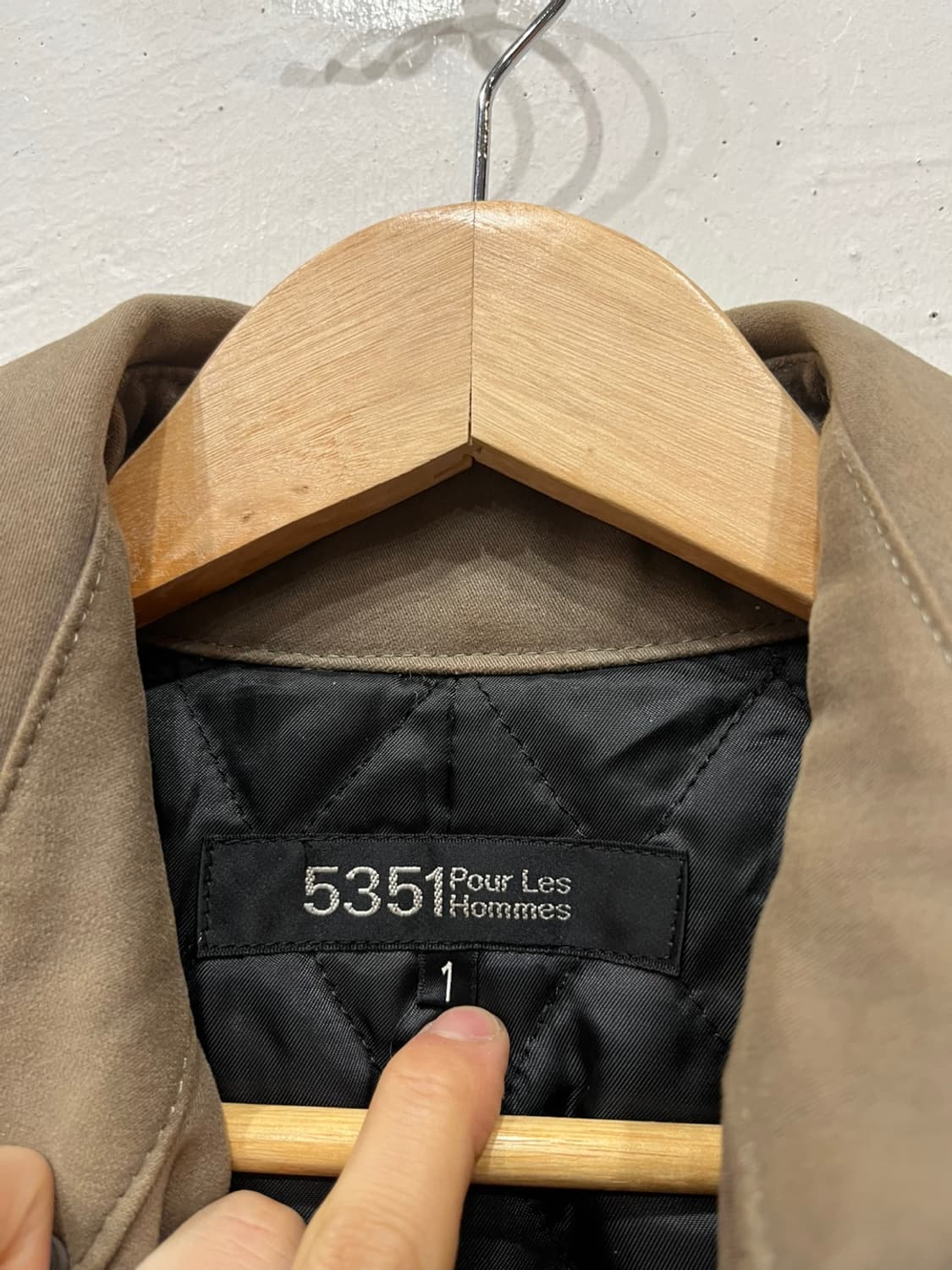 5351 Pour Les Hommes 양가죽 트리밍 몰스킨 밀리터리 자켓 상품이미지7