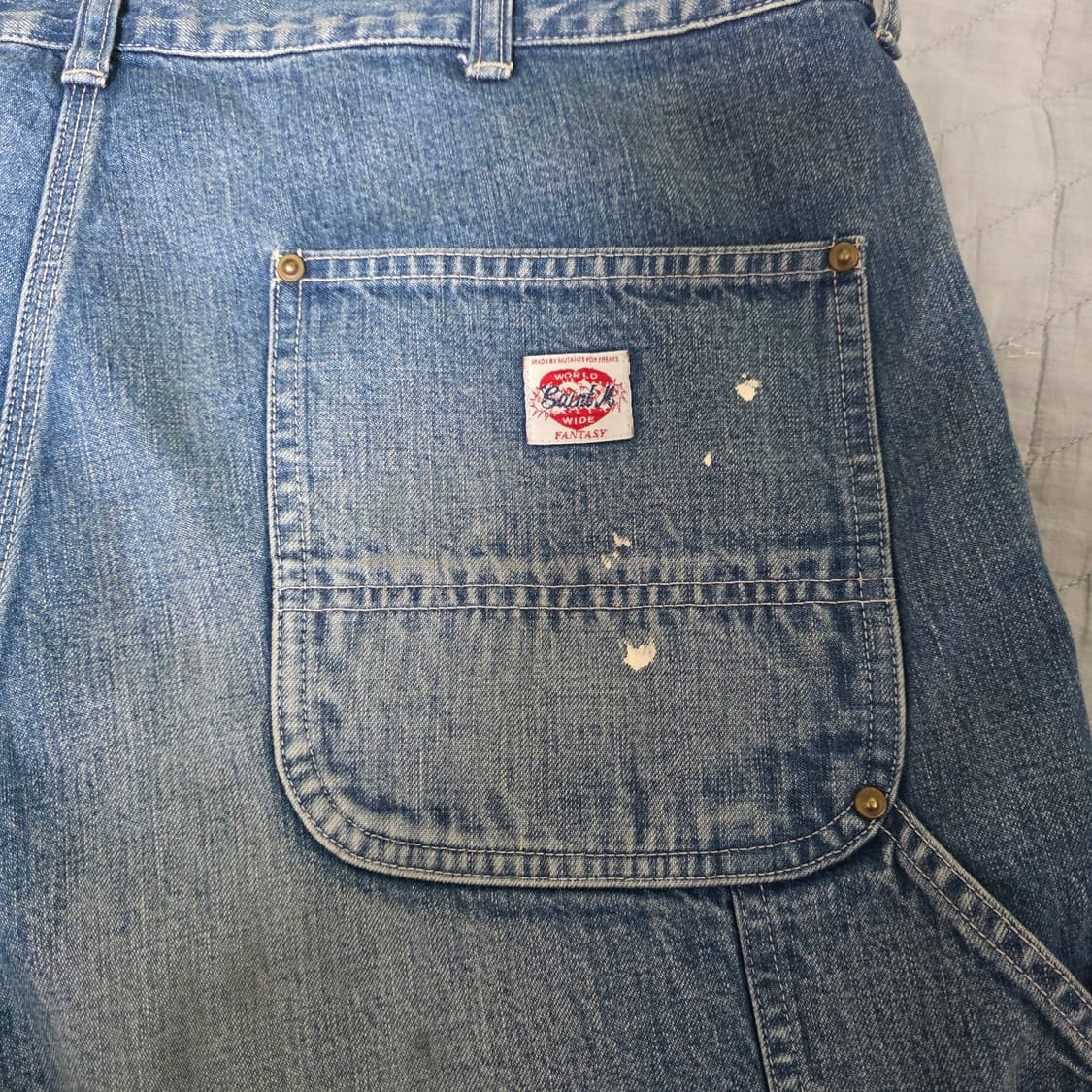 [XL] 세인트미카엘 더블니 데님 쇼츠 상품이미지4