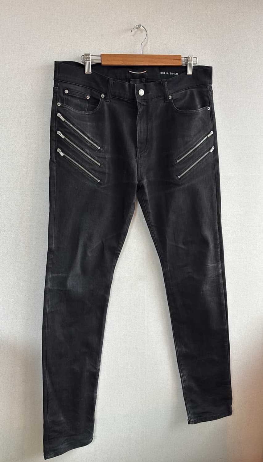 생로랑 15fw 지퍼 블랙진 34 상품이미지1