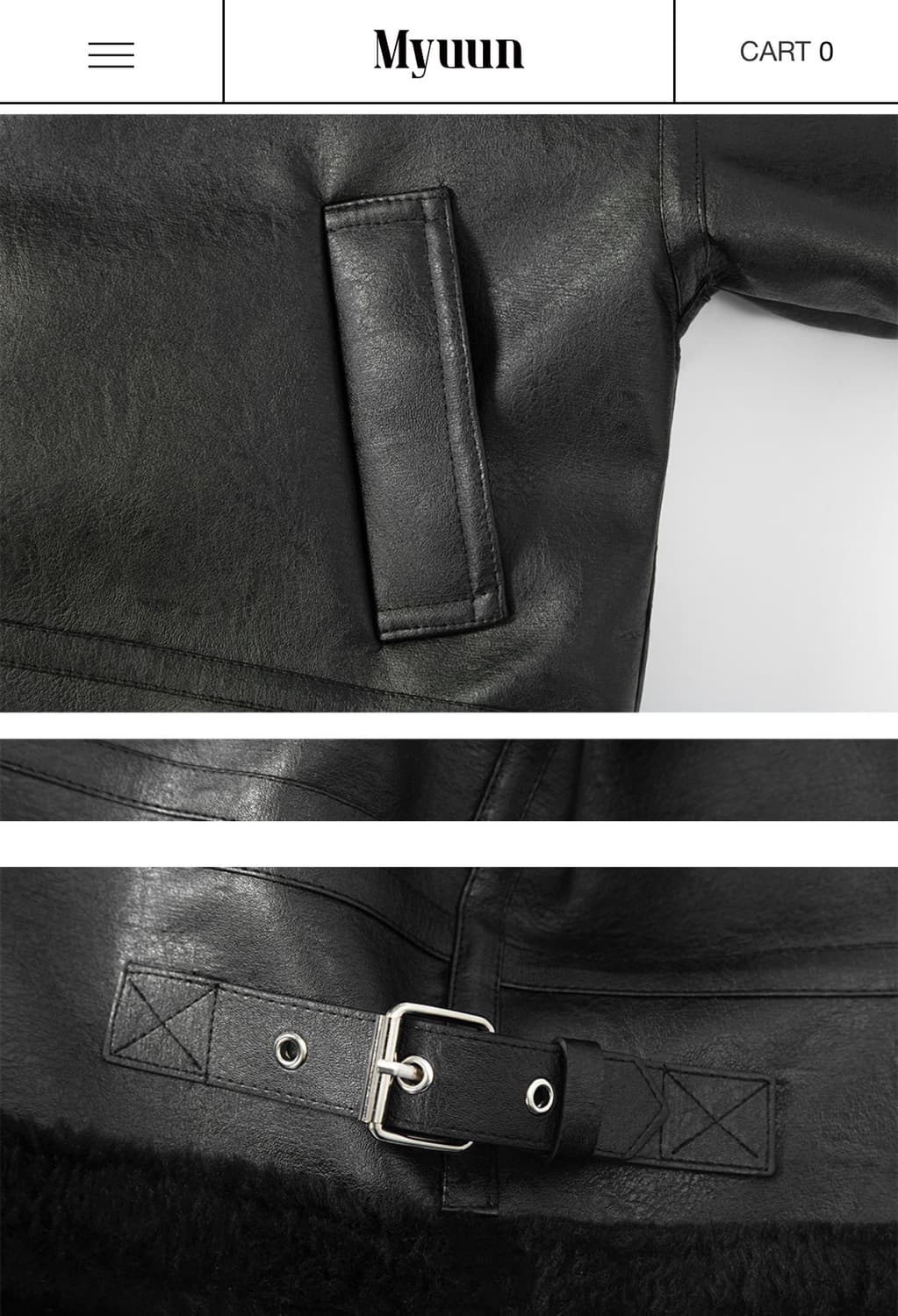 뮨 Myuun 무스탕 블랙 상품이미지8