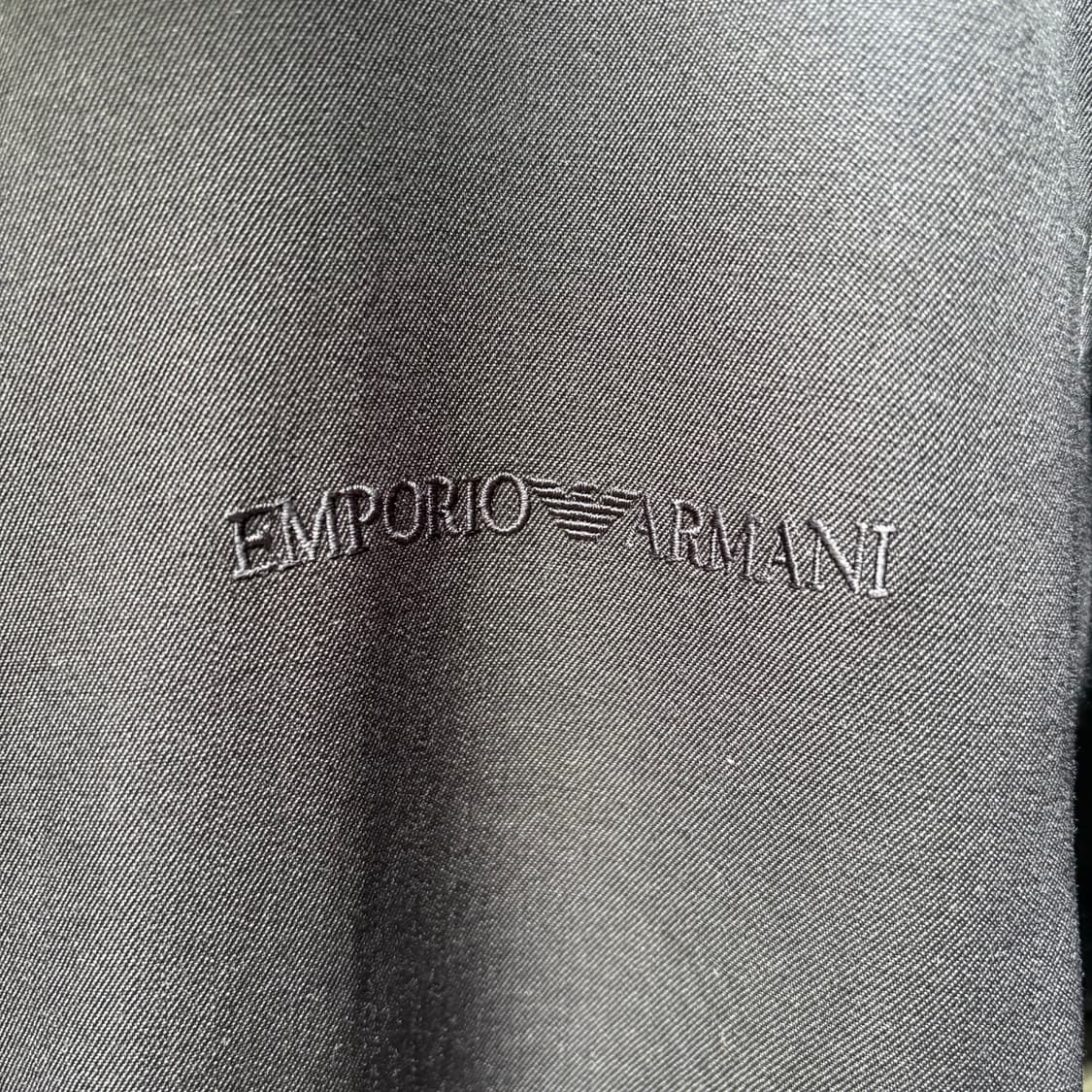 엠포리오 알마니 네이비 울 레이어 후드 집업 자켓 상품이미지5