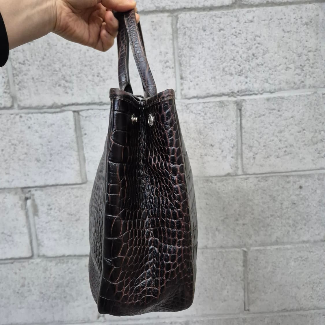 롱샴 로조 크로커다일 패턴 토트백 상품이미지5