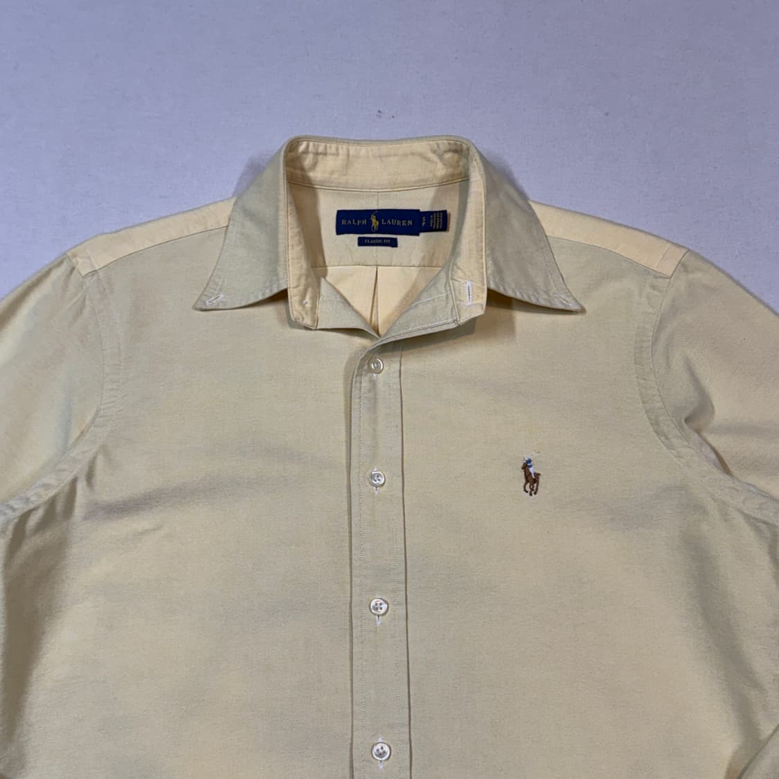 S) 폴로 랄프로렌 클래식핏 옥스포드 셔츠 옐로우 상품이미지3