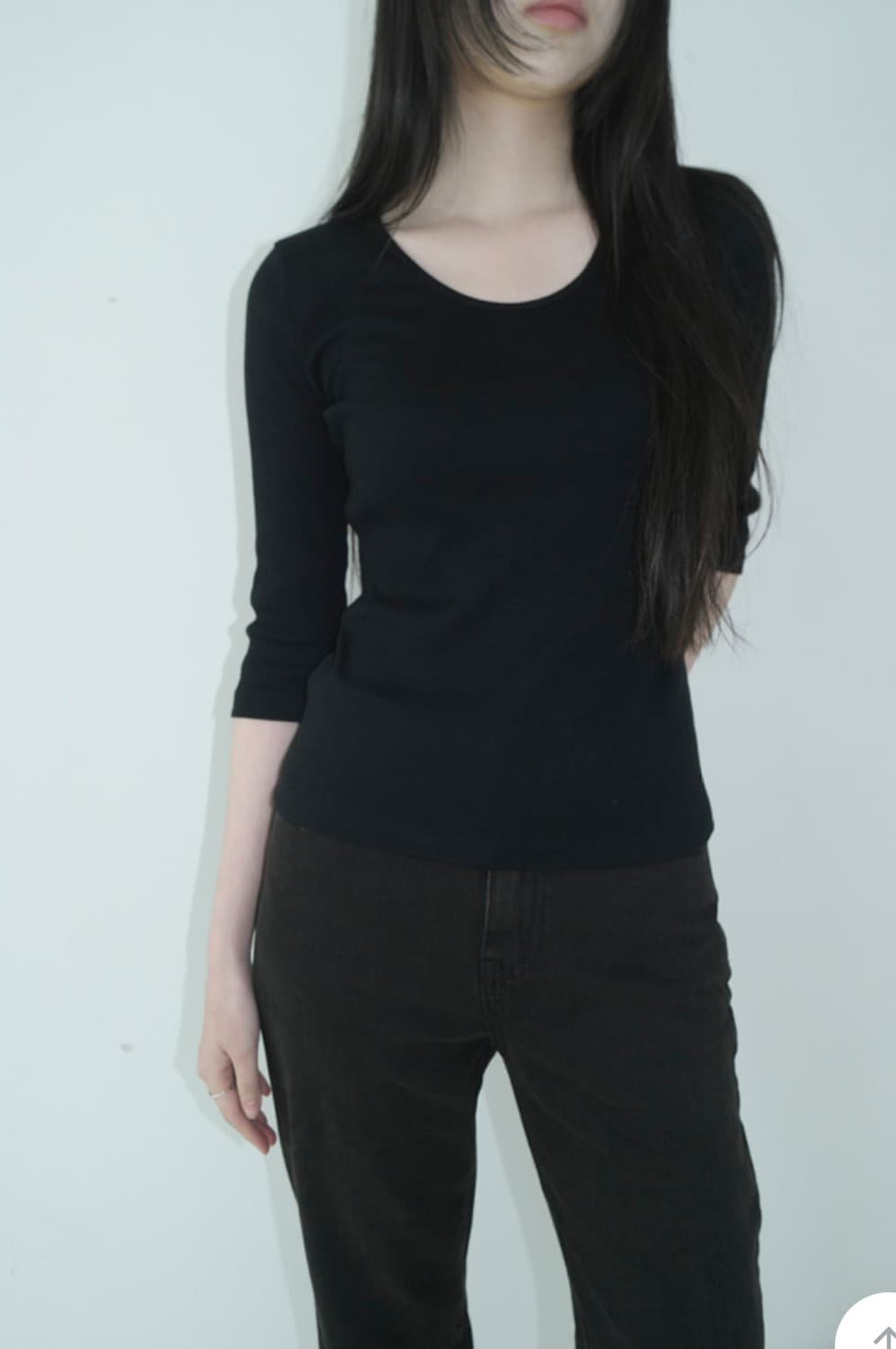 에프터먼데이 뉴 플레어 워싱 진 딥브라운 M 상품이미지3