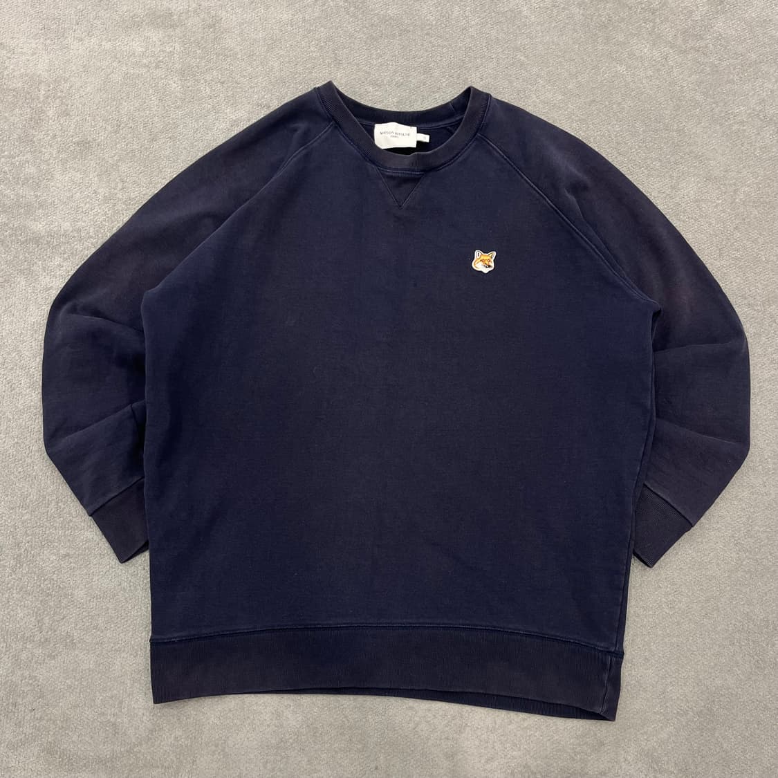 2XL 메종키츠네 폭스헤드 네이비 맨투맨 상품이미지1