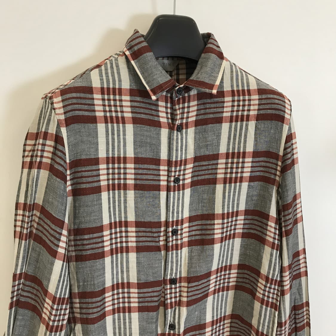 타임옴므 린넨 체크셔츠 [95] 상품이미지2