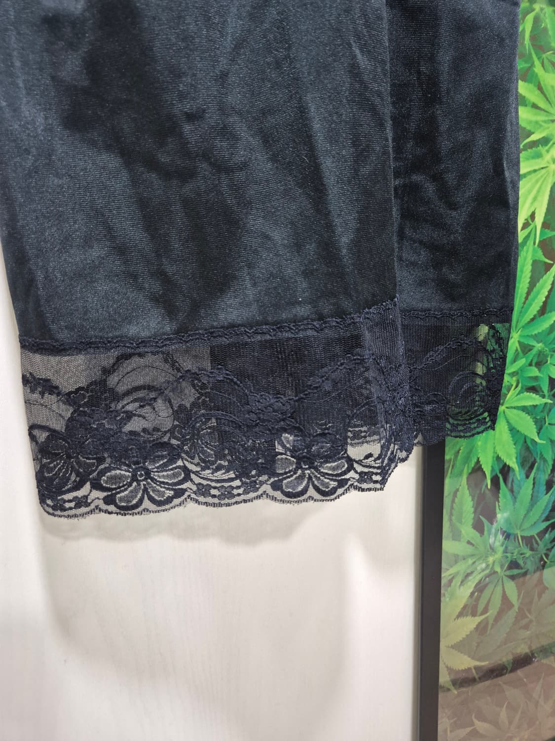 (세일)JPN VTG. 레이스 슬립 블랙. 뒷슬릿 상품이미지6