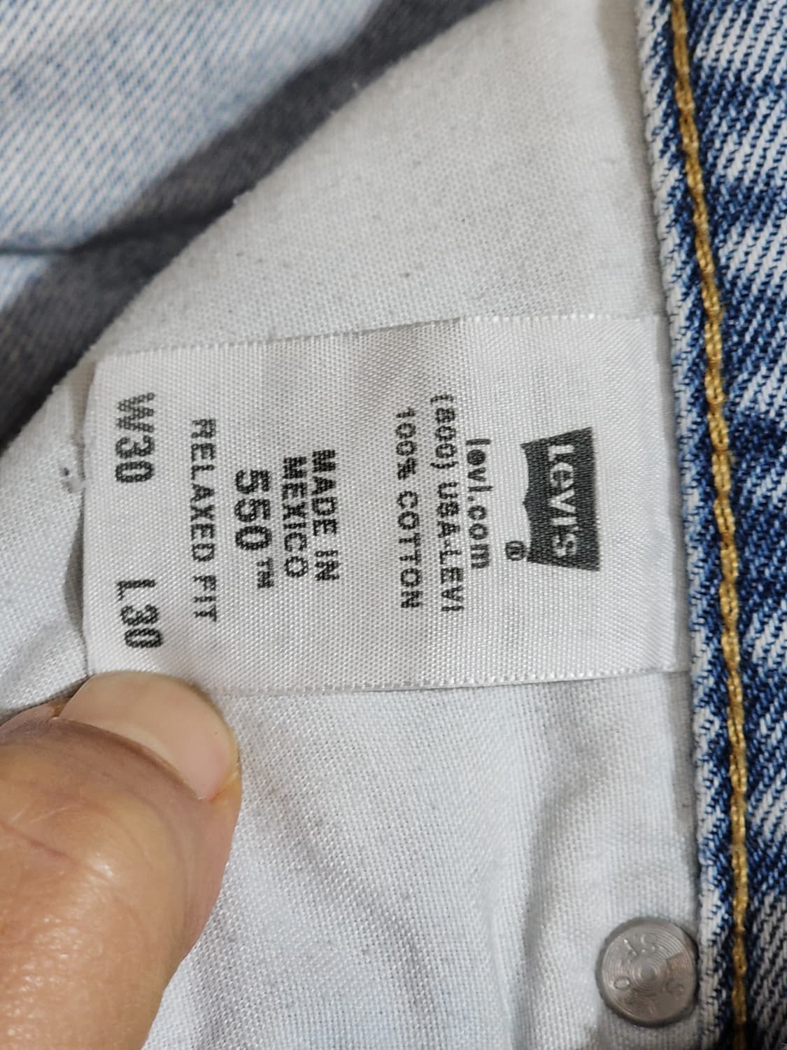 (30) 리바이스 550 청바지 연청 루즈핏 데님팬츠  상품이미지4