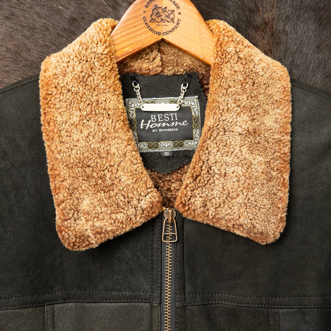 [103] 90s 빈티지 양가죽 양털 무스탕 BESTI HOMME 상품이미지4