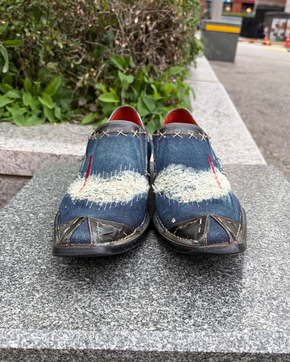 빈티지 데님 스퀘어토 드레스 슈즈 상품이미지5