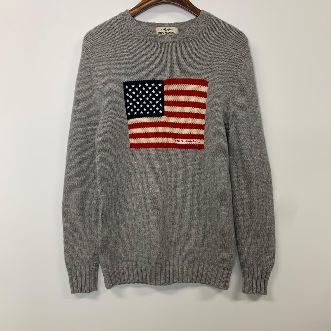 폴로 진스 성조기 그레이 니트 상품이미지2