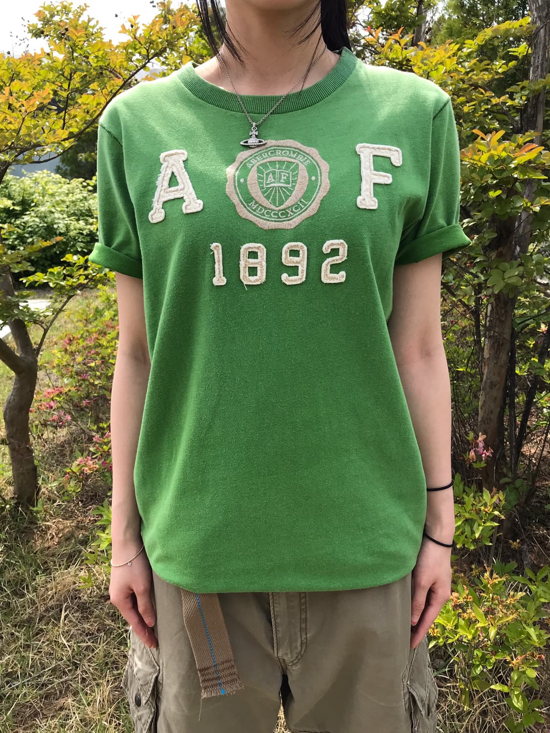 Abercrombie Green Logo Tee 상품이미지2