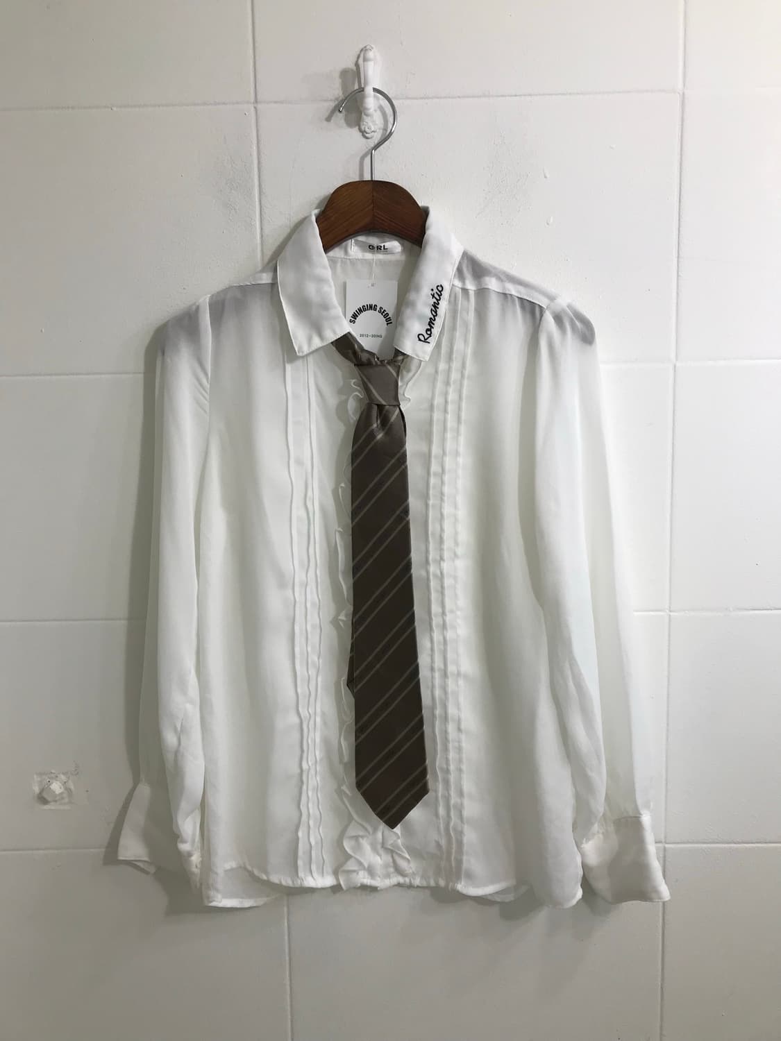 데닝리 카키 하구미 패딩 야상 코디세트 상품이미지7