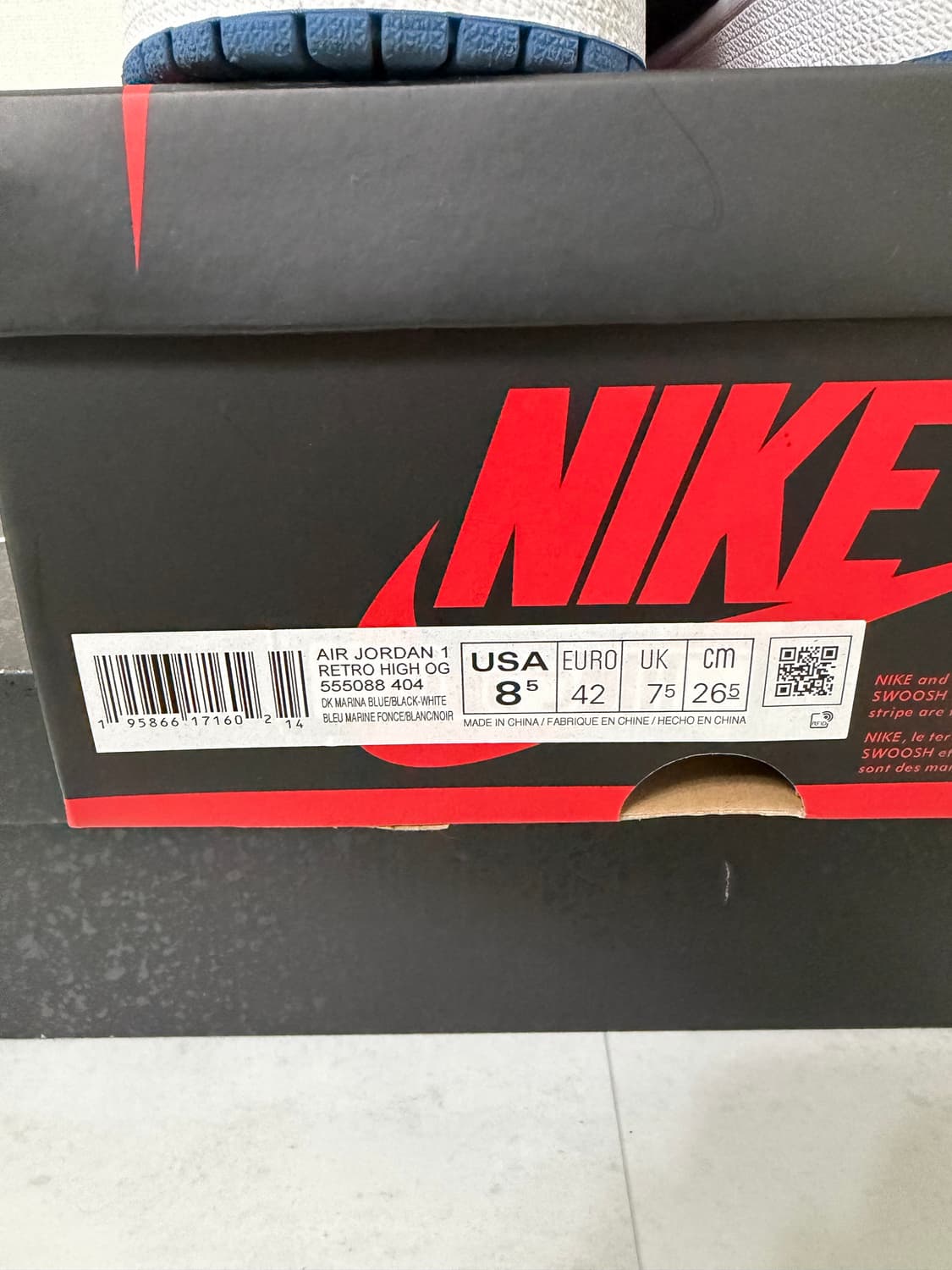 조던 1 레트로 하이 다크 마리나 블루 265 상품이미지2