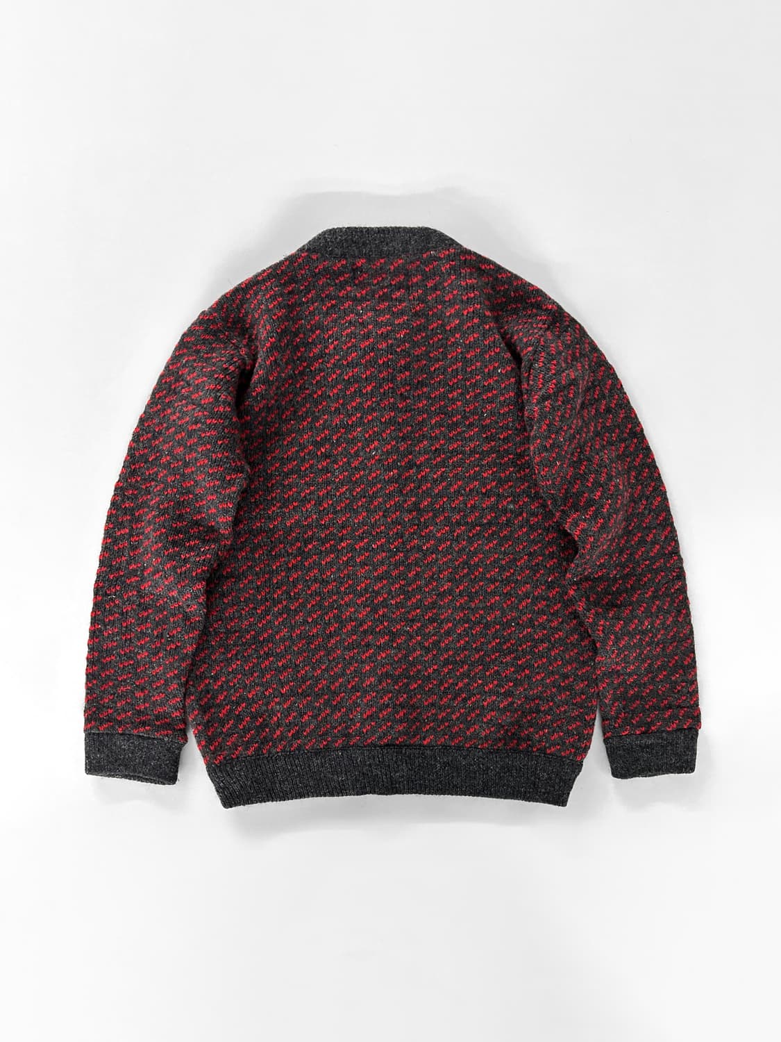 80s 빈티지 엘엘빈 버드아이 패턴 울 가디건 상품이미지2