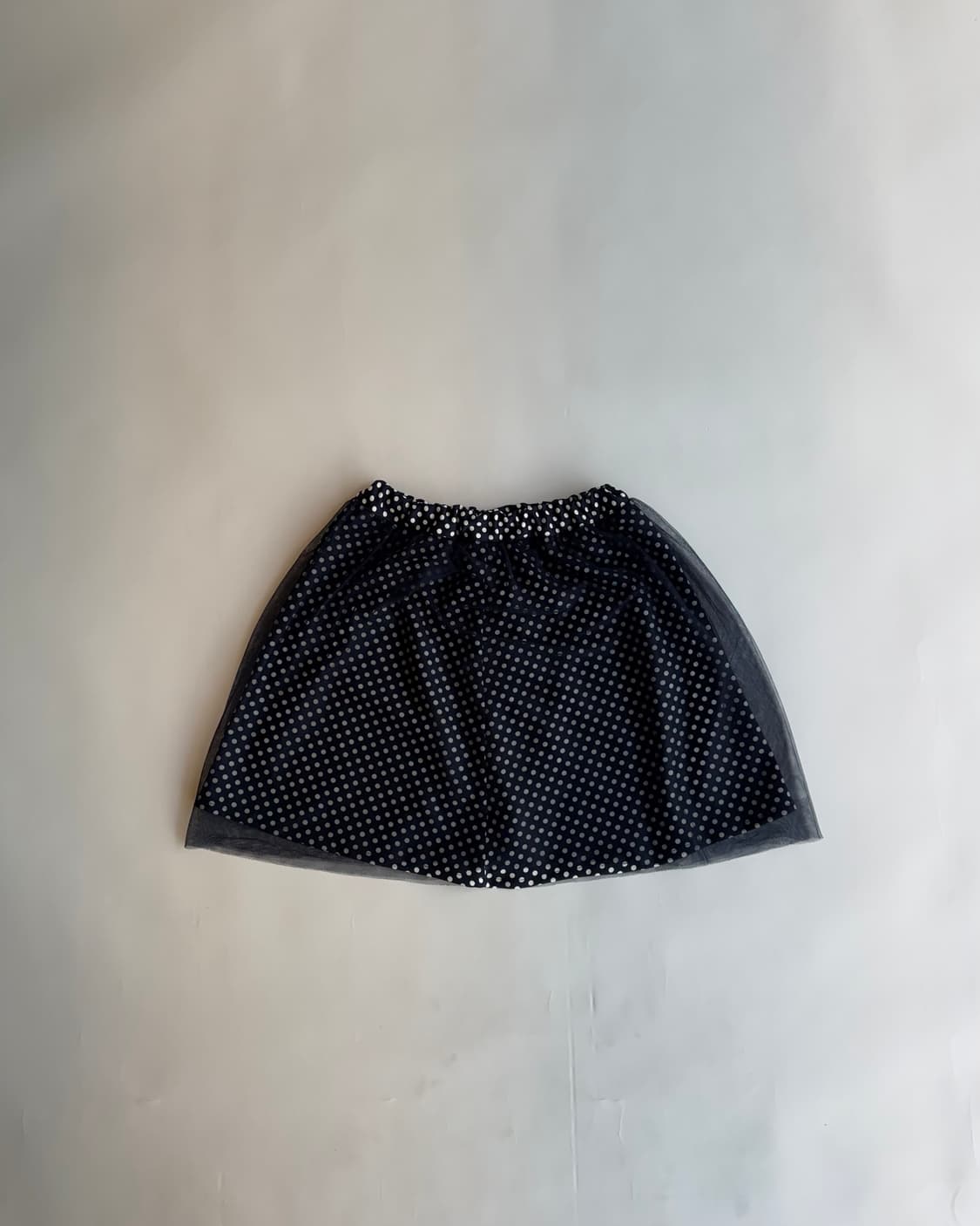 Layered Sheer Dot Mini Skirt 상품이미지1