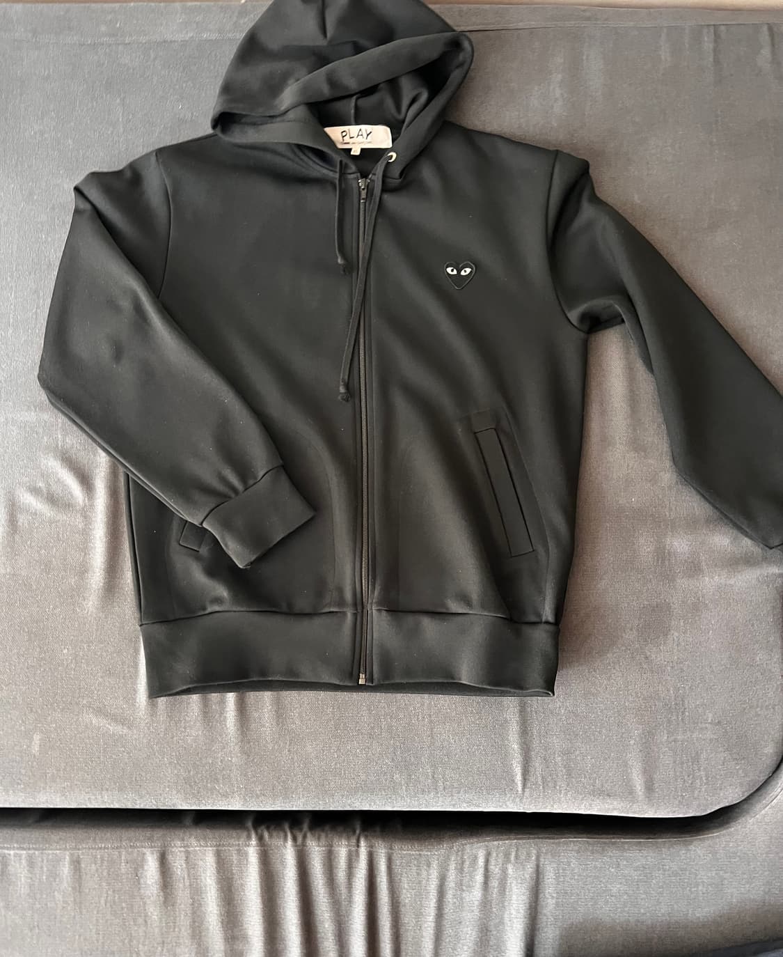 꼼데가르송 후드집업 블랙로고 xl 상품이미지2