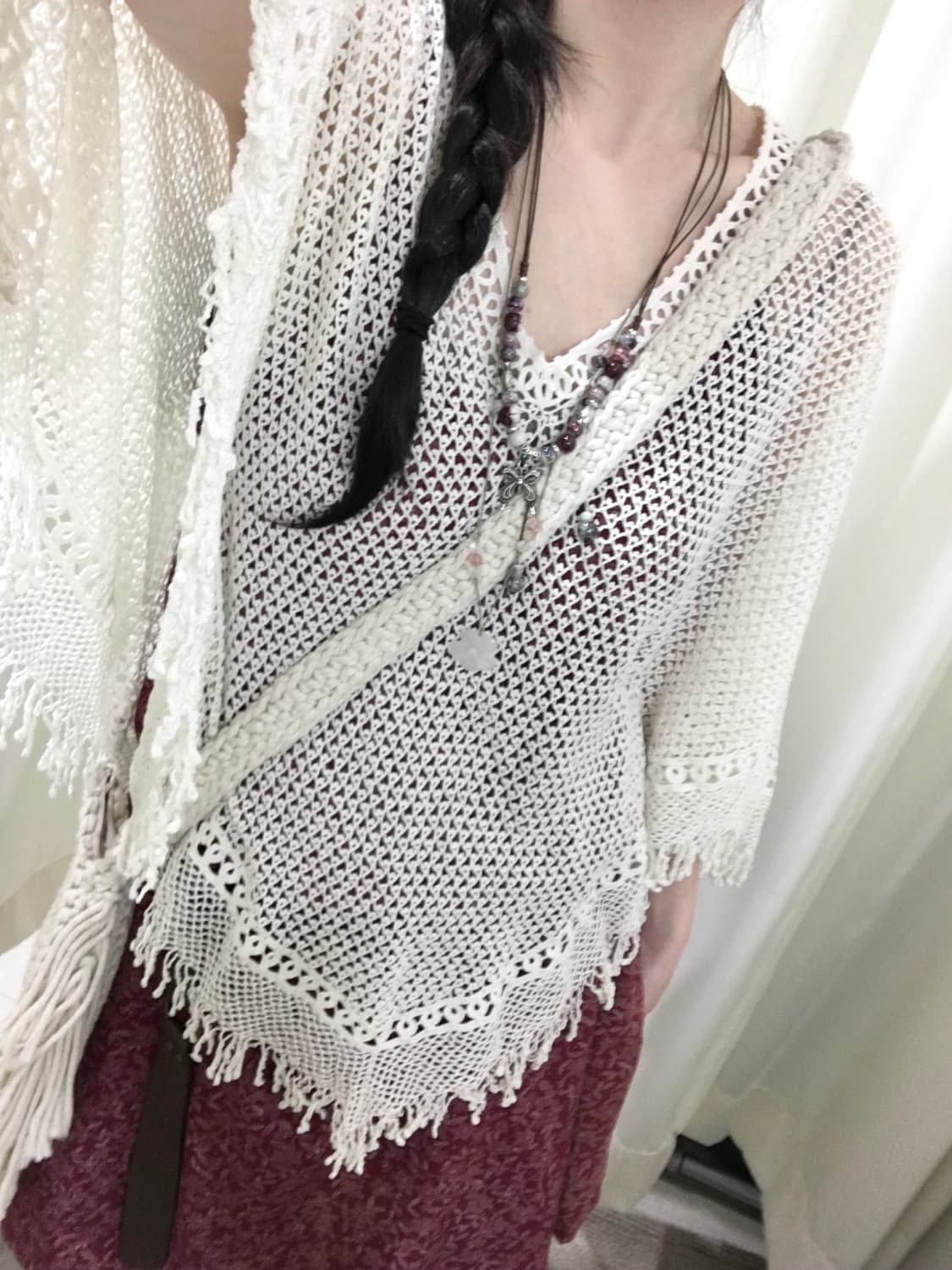 Bohemian crochet cape 상품이미지2