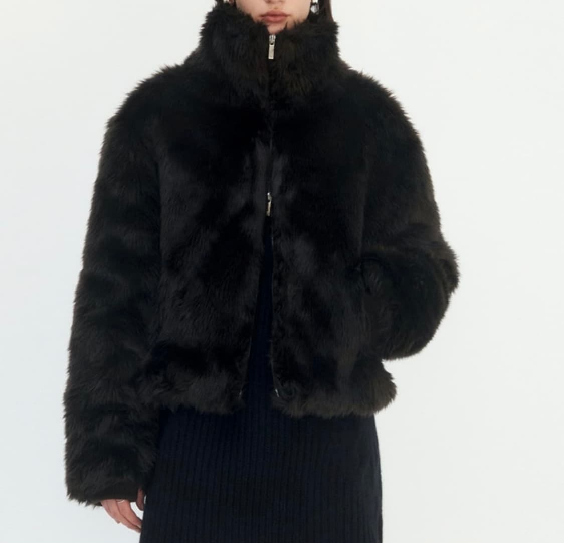 트리밍버드 퍼 자켓(다크브라운) 상품이미지1