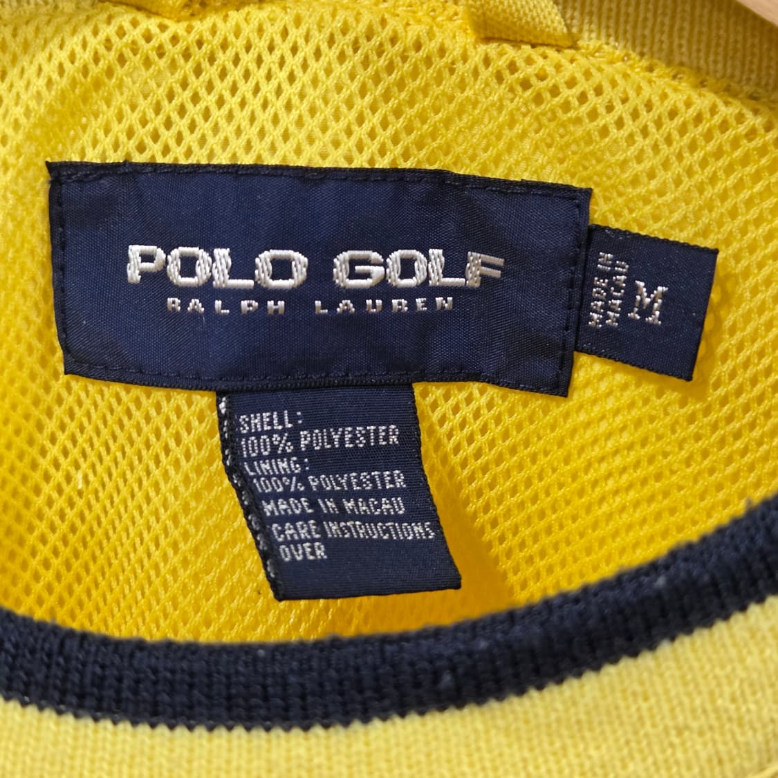폴로랄프로렌 골프 옐로우 넥 블루라인 웜업 M 상품이미지4