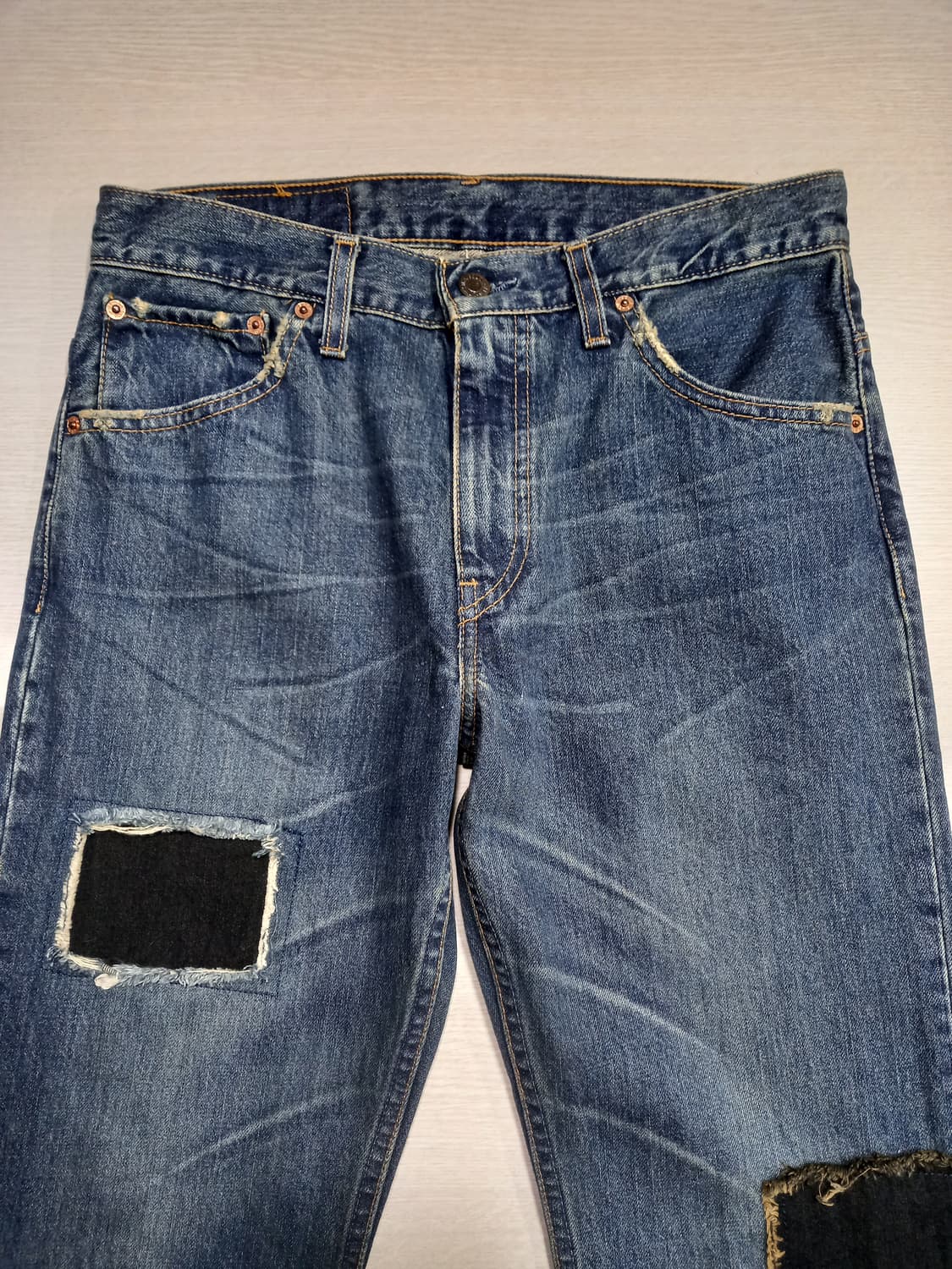 30 리바이스507 04 데미지워싱 부츠컷 리폼드진 30-189 상품이미지3