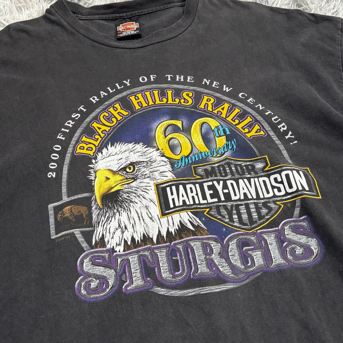 빈티지 할리데이비슨 Sturgis 60th 티셔츠 상품이미지5