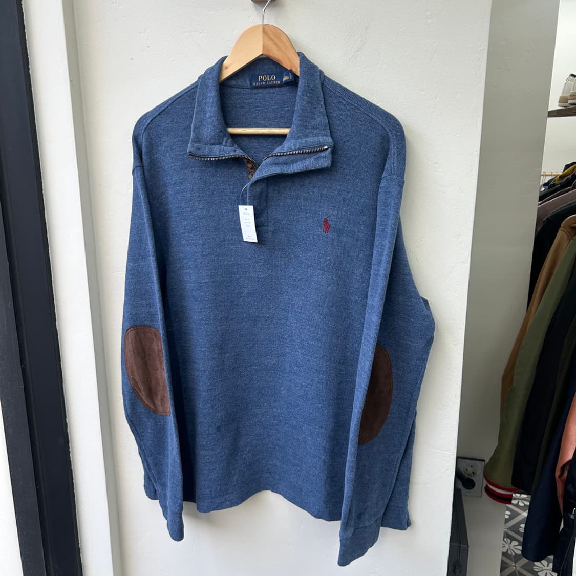 16284 - 폴로 랄프로렌 블루 반집업 니트 상품이미지2
