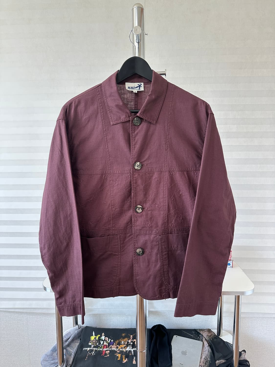 이세이미야케 HAI SPORTING GEAR 크롭 자수 커버올 자켓 상품이미지1