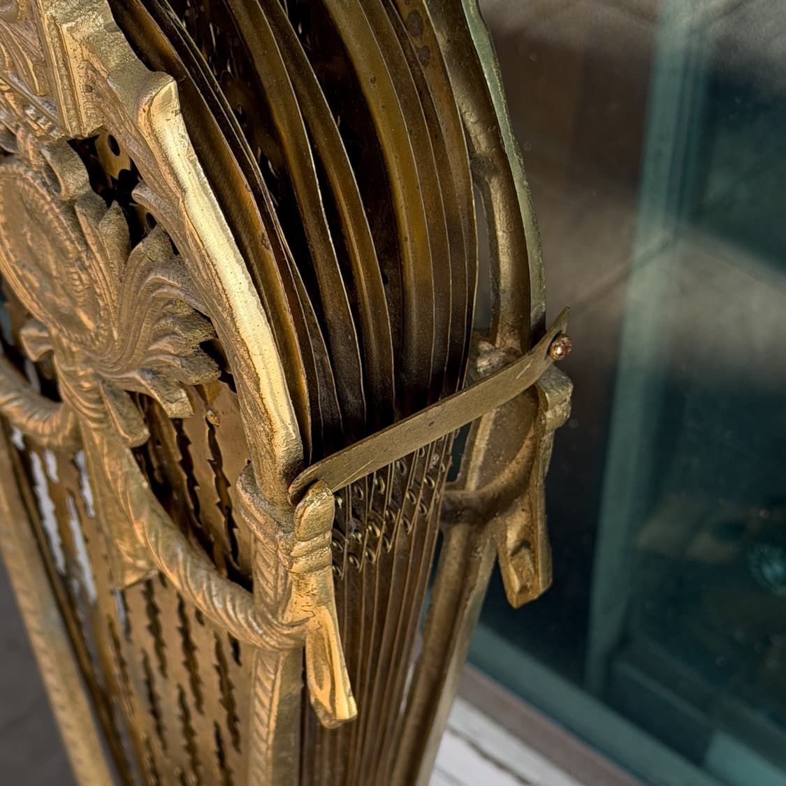 황동 피콕 팬 벽난로 스크린 상품이미지6