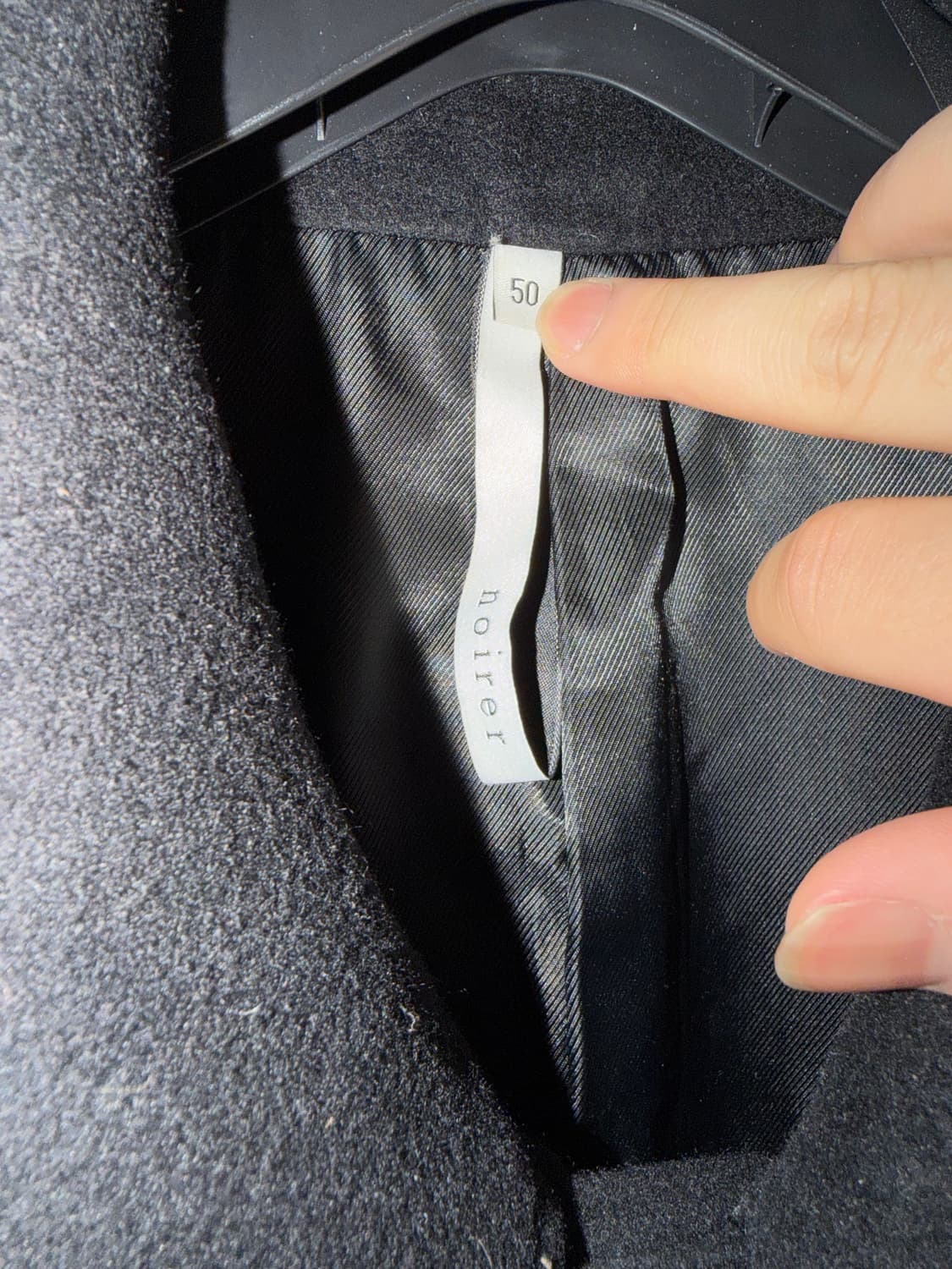 노이어 오버핏 캐시미어 발마칸 코트 블랙 상품이미지3