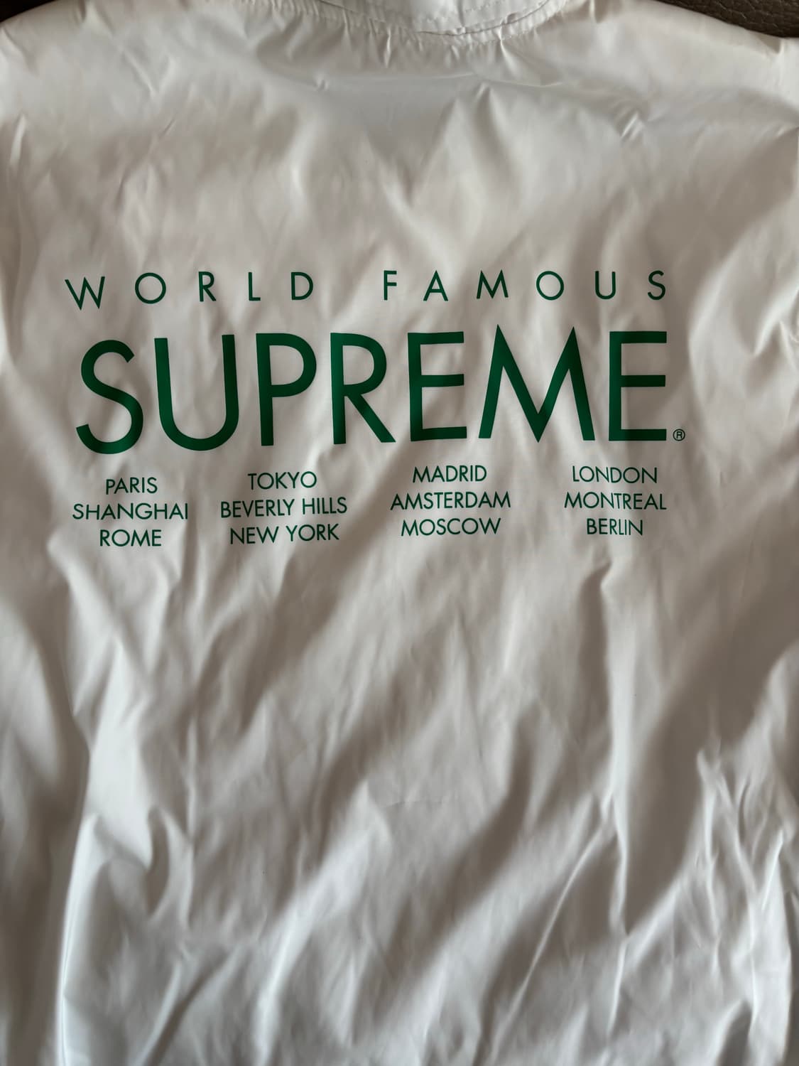 슈프림 15ss 인터네셔널 코치자켓 화이트 XL 상품이미지3