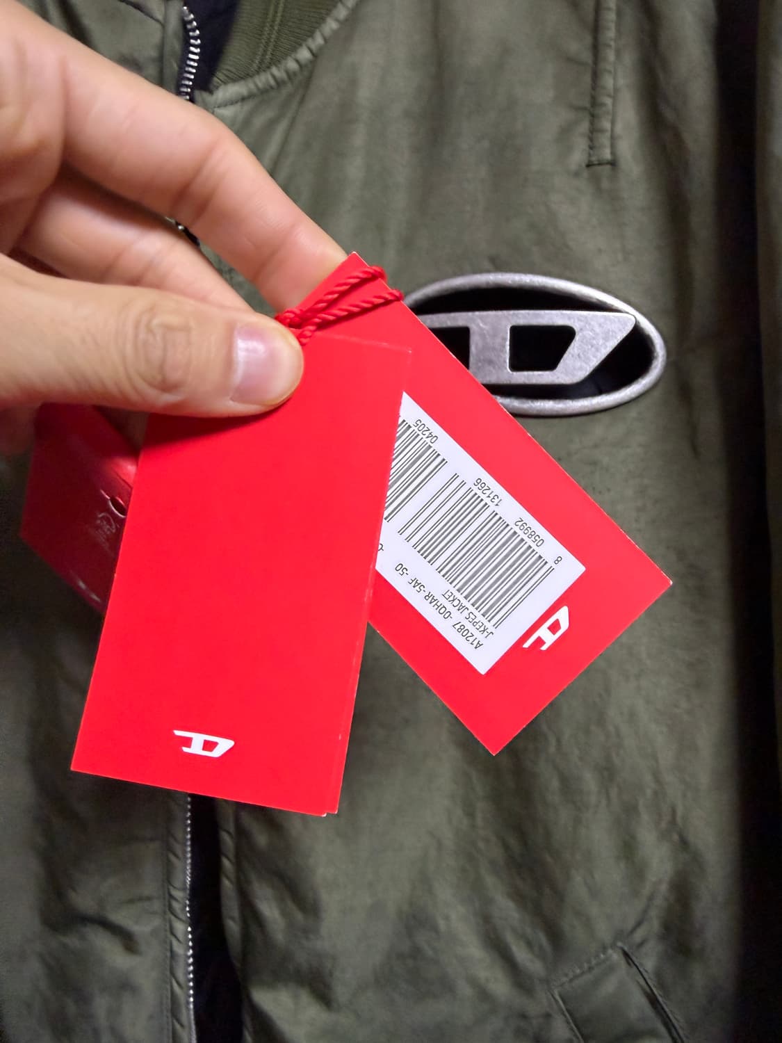 디젤 봄버 블루종 ma-1 카키 50사이즈 상품이미지5