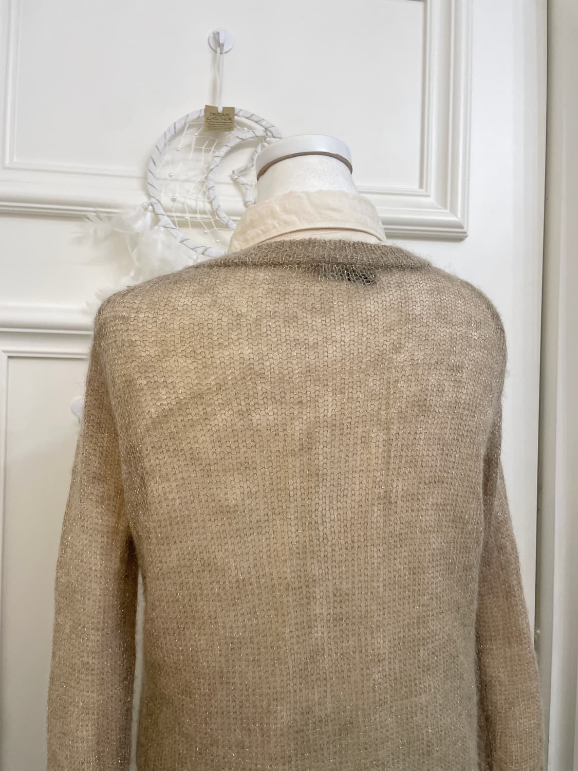 beige glitter reglan cardigan 상품이미지6