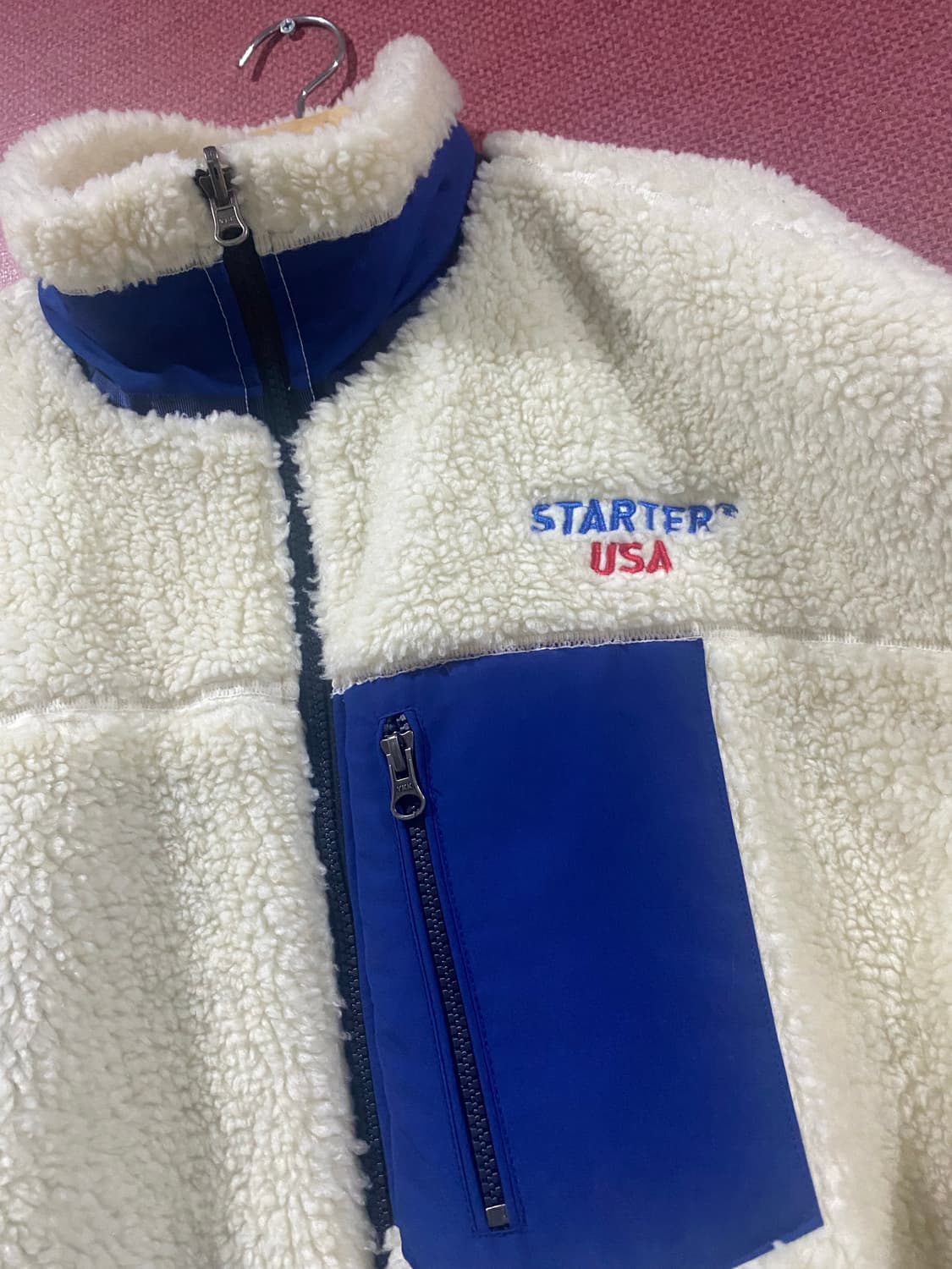 스타터 양면 롱 플리스 자켓 아이보리 상품이미지2