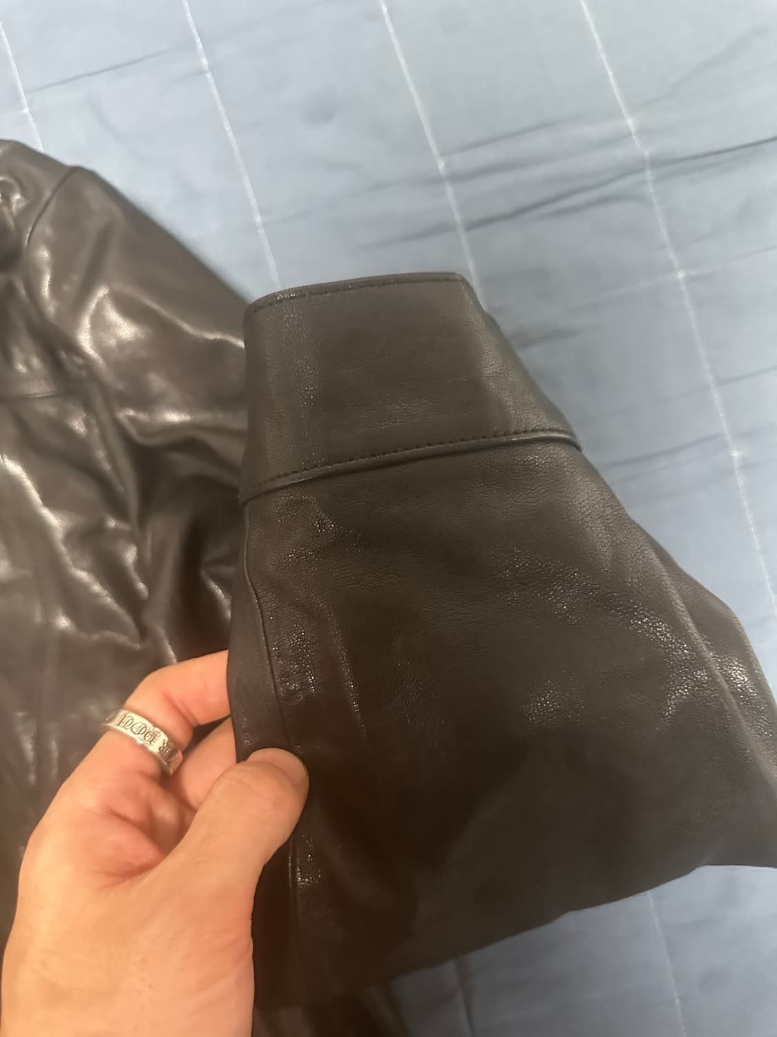 해칭룸 볼륨 레더자켓(3) 상품이미지7