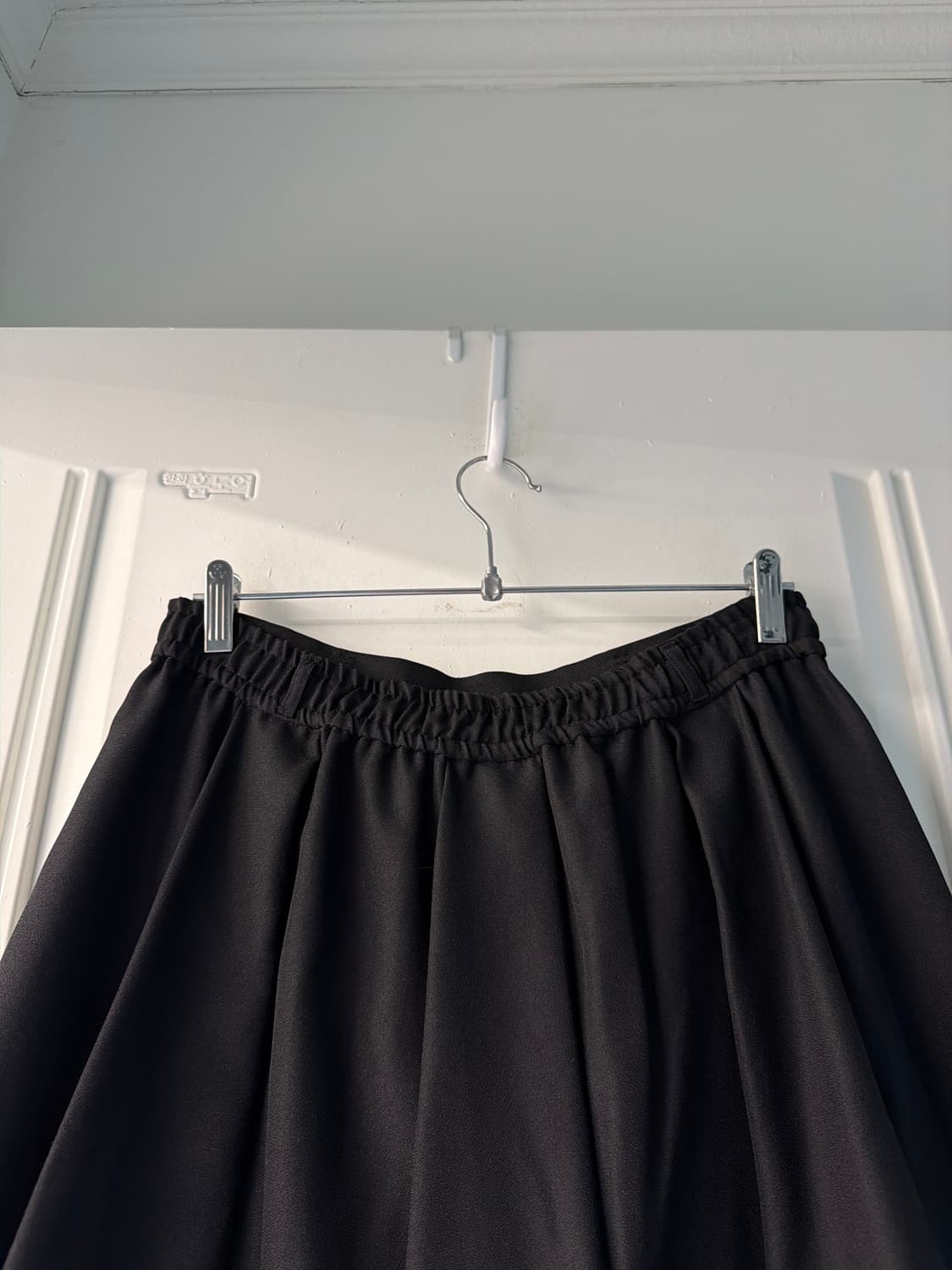 일본빈티지 블랙 핀턱 미디스커트 상품이미지9