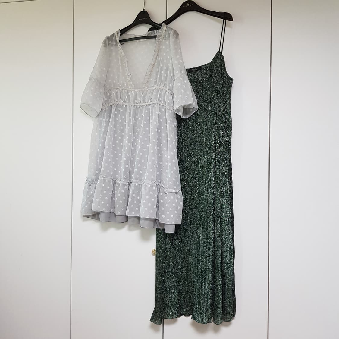 [일괄] 빈티지 도트 글리터 레이어드 원피스 모리걸 상품이미지1