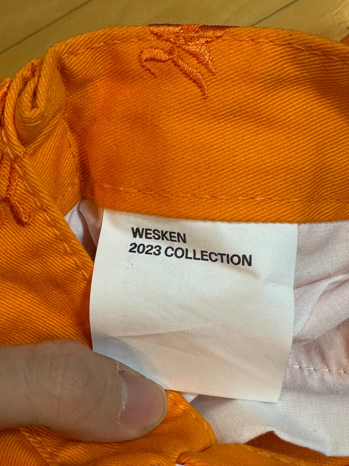 웨스켄 엠브로이더리 스터드팬츠 오렌지 상품이미지2