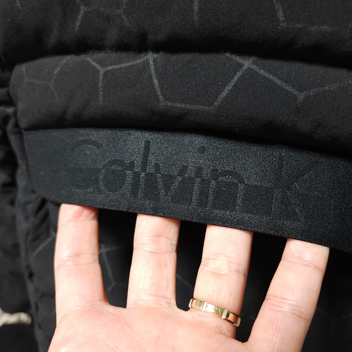 L ) 캘빈클라인 여성 블랙 경량 패딩 후드 자켓 상품이미지6